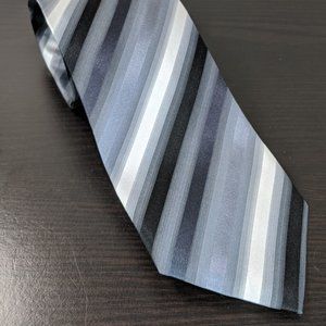 John Ashford Mens Necktie Tie Grey/Black/White